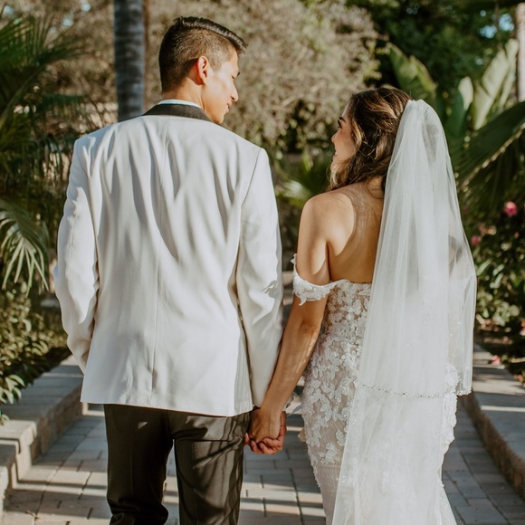 BHLDN Twigs & Honey Leaflet Small Silver Spray Crystal Hair Pins x2 - Picture 5 of 5